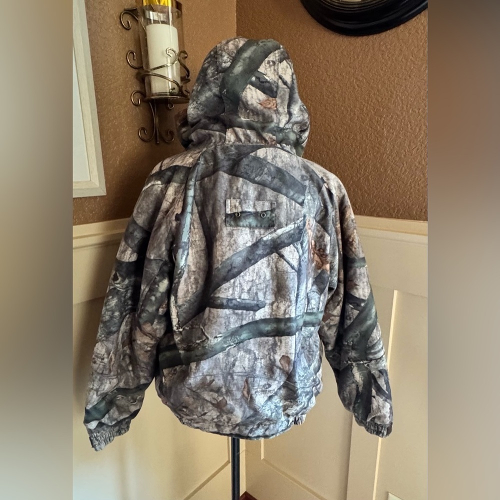 **Gamehide/Mossy Oak Break-Up Lined Camouflage Hunting Jacket Boy's Size L” - Picture 2 of 13